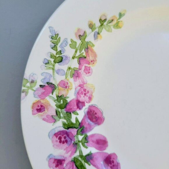 Vintage Pfaltzgraff Cape May Salad Plate Set, Light Purple Floral c.1990s USA - Picture 4 of 9